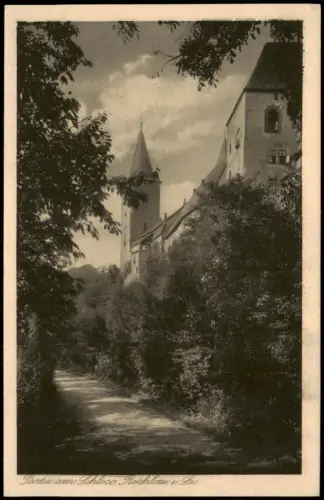 Ansichtskarte Rochlitz Partie am Schloß 1924