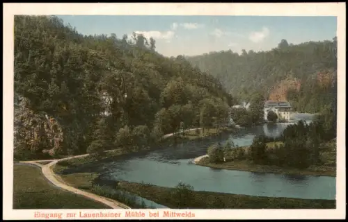 Lauenhain-Mittweida Eingang zur Lauenhainer Mühle bei Mittweida 1927