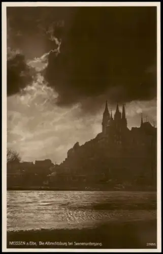 Foto Ansichtskarte Meißen Albrechtsburg - Anlegestelle 1929