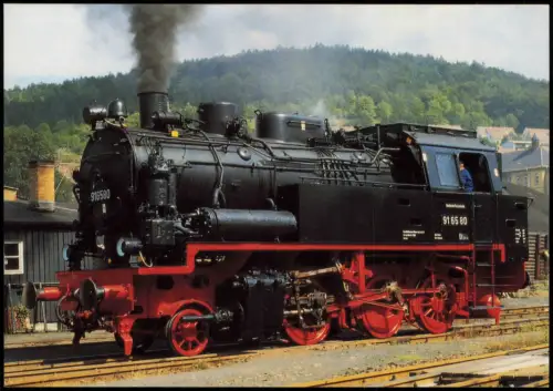 Dampflokomotive Güterzug-Tenderlokomotive im RAW Meiningen 1991
