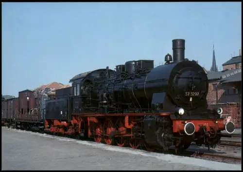 Ansichtskarte  Dampflokomotive Dampf-Güterzuglokomotive 57 3297 Dresden 1995