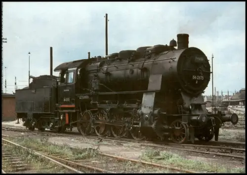 Ansichtskarte  Dampf-Güterzuglokomotive 562573 Frieda BW Erfurt 1998