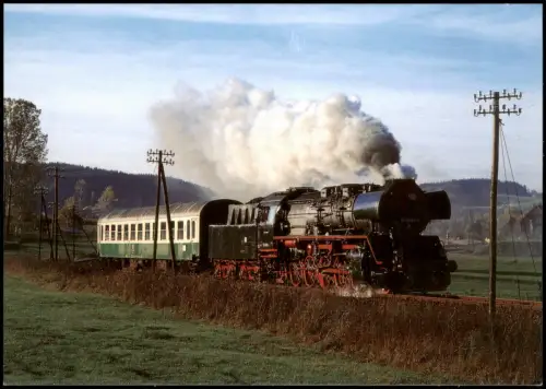 Ansichtskarte  Güterzug-Lokomotive 50 3688 Langenwiesen 1997