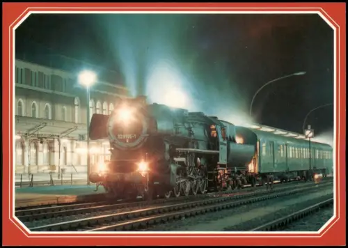 Ansichtskarte Bautzen Budyšin Dampflokomotive 52 8195-1 im Bahnhof 1991