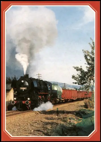 Neukirch (Lausitz) Oberneukirch  Dampflokomotive 52 8148-0 Bahnhof 1992