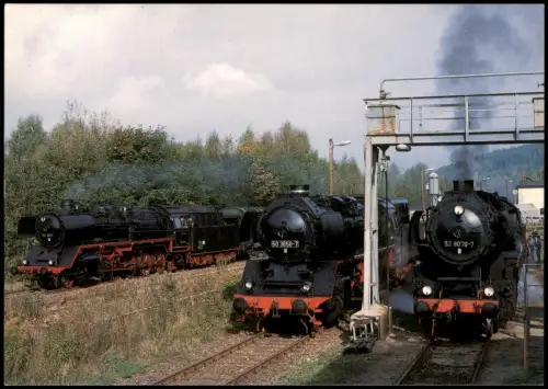 Ansichtskarte  Dampflokomotiven Vogt. Eisenbahnverein Adorf 2002