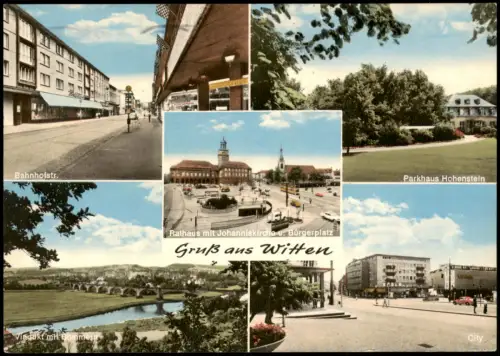 Ansichtskarte Witten (Ruhr) MB: Bahnhofstraße Platz City 1972