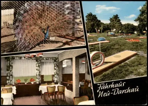 Ansichtskarte Neu Darchau Fährhaus Gaststätte und Pension Minigolf 1973