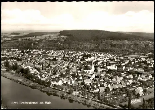 Ansichtskarte Großwallstadt Luftaufnahme Luftbild 1968