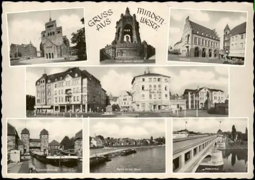 Ansichtskarte Wiesbaden Stadteingang Weser Schleuse 1966