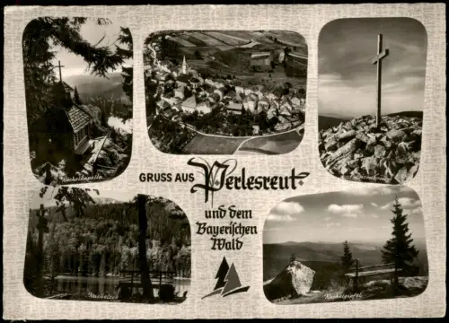 Ansichtskarte Perlesreut-Fürsteneck Umland Luftbild Bergkreuz 1962
