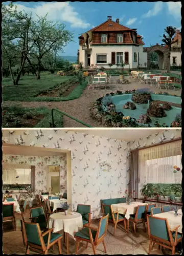 Ansichtskarte Bad Sooden-Allendorf Cafe Pension Rosengarten 1971