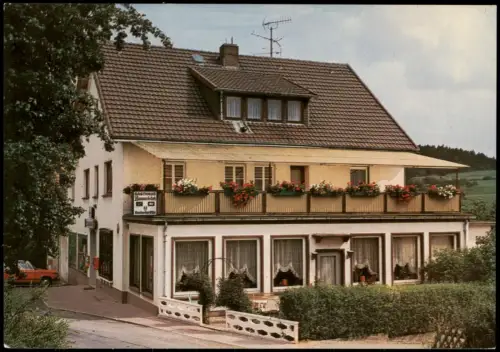 Ansichtskarte Wörderfeld-Lügde (Westfalen) Pension Baumeister 1979