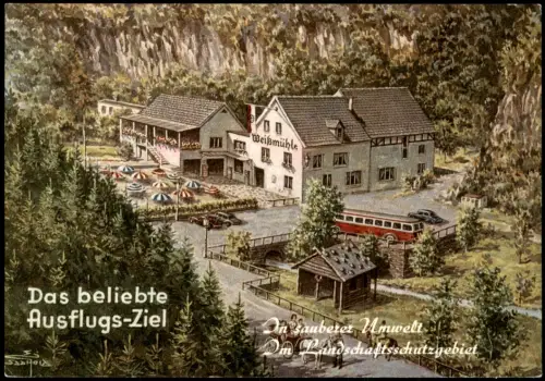 Cochem Kochem Gasthaus und Pension, Weißmühle _ Künstlerkarte 1979