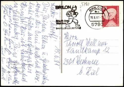 Ansichtskarte Brilon Sauerland Stadtblick 1981