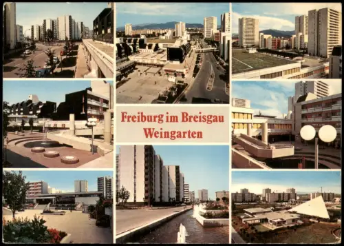 Ansichtskarte Freiburg im Breisgau Weingarten Neubaugebiet Mehrbild 1985