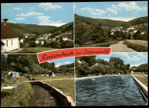 Ansichtskarte Finkenbach-Oberzent 4 Bild Stadttansichten 1980