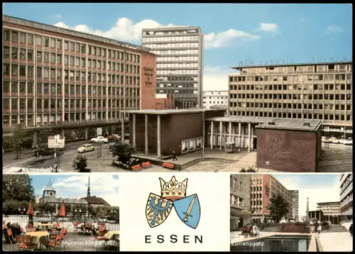Ansichtskarte Essen (Ruhr) 3 Bild Kennedyplatz Kurienplatz 1972