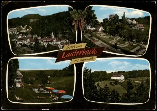 Ansichtskarte Lauterbach (Schwarzwald) 4 Bild Stadtansichten 1973