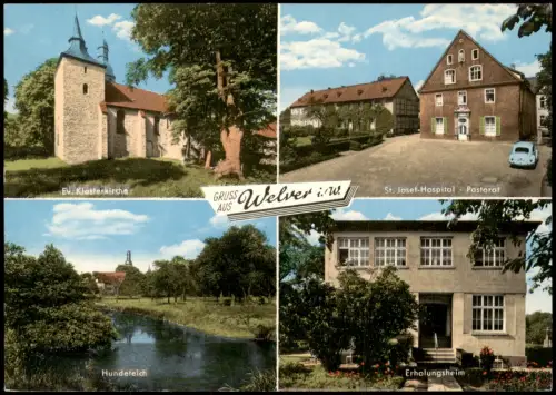 Ansichtskarte Welver Kirche Pastorat Erholungsheim 4 Bild 1974