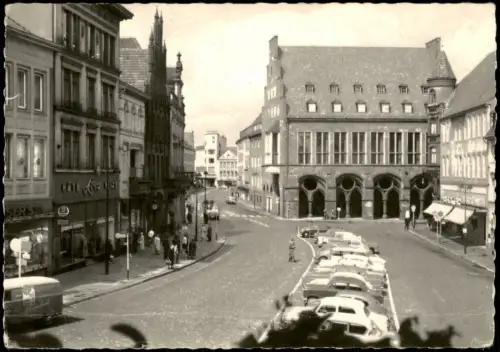 Ansichtskarte Minden Rathaus mit Scharn Geschäfte 1978