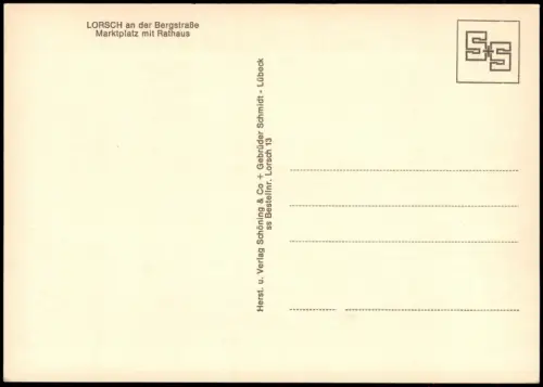 Ansichtskarte Lorsch Marktplatz mit Rathaus 1972
