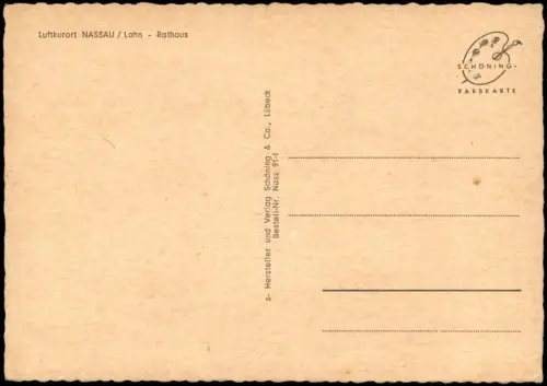 Ansichtskarte Nassau (Lahn) Partie am Rathaus 1972