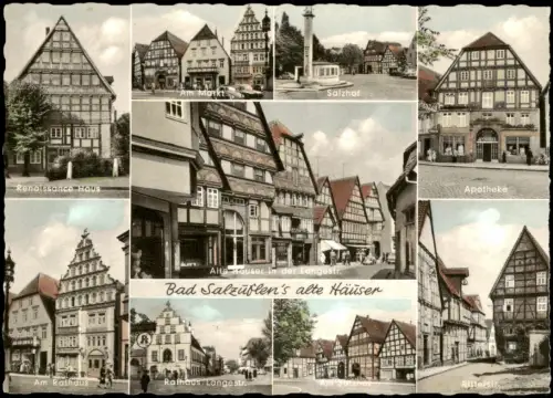 Ansichtskarte Bad Salzuflen Mehrbildkarte Alte Häuser Fachwerkhäuser 1971