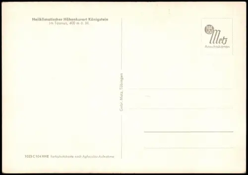 Ansichtskarte Königstein (Taunus) Stadtblick 1950