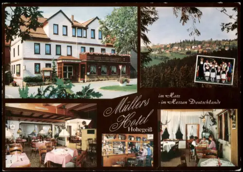 Ansichtskarte Hohegeiß-Braunlage Mehrbild Hotel Müller Mehrbild 1982