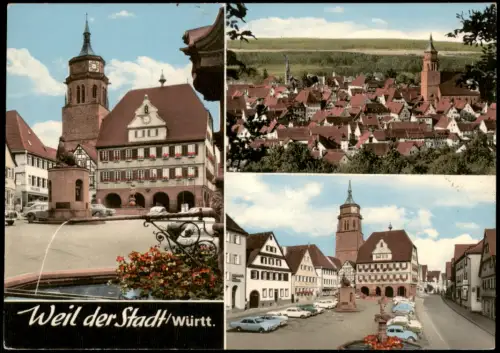 Ansichtskarte Weil der Stadt Markt Stadt 3 Bild 1972