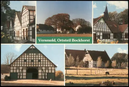 Ansichtskarte Bockhorst Westfalen-Versmold Mehrbildkarte Fachwerkhäuser 1991
