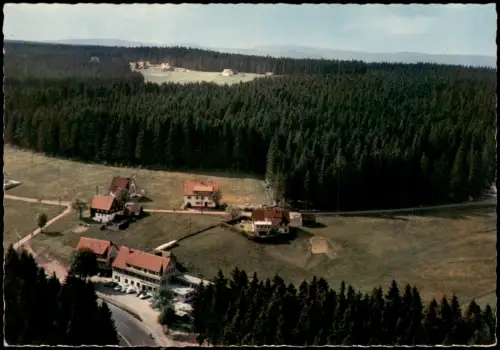 Ansichtskarte Kniebis-Freudenstadt Luftbild Gasthof und Pension Waldhorn 1964