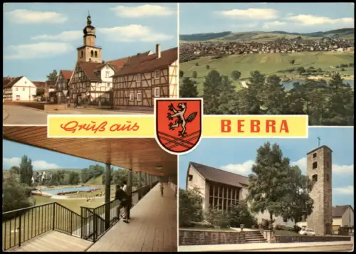 Ansichtskarte Bebra Stadtteilansichten 1974