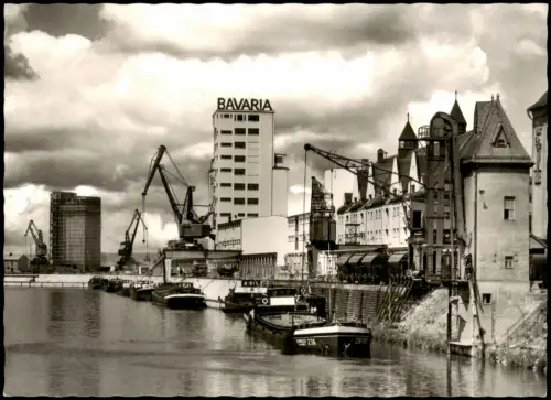 Ansichtskarte Bamberg Neuer Hafen Becker I 1962  Sonderstempel zur Eröffnung