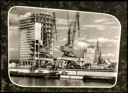 Ansichtskarte Bamberg Neuer Hafen im Bau 1962  Sonderstempel Hafeneröffnung