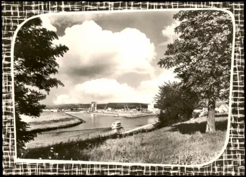 Ansichtskarte Bamberg Neuer Hafen - Fernsicht 1962  Sonderstempel Einweihung