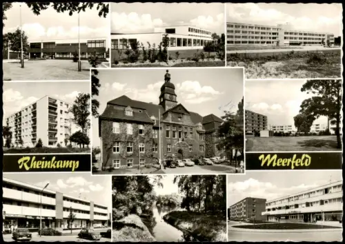 Ansichtskarte Rheinkamp-Moers Merfeld Neubauten Mehrbild 1973