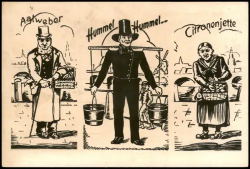 Hamburg Hamburger Originale Typen Aalweber Hummel Citronenjette 1939