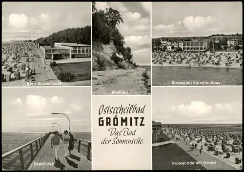 Ansichtskarte Grömitz (Holstein) Strandcafe Ufer Seebrücke MB 1966