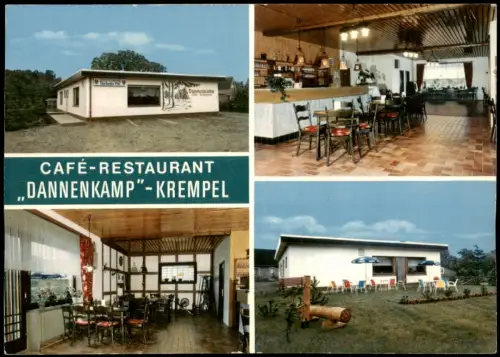 Ansichtskarte Krempel-Geestland 4 Bild Cafe Restaurant Dannenkamp 1979