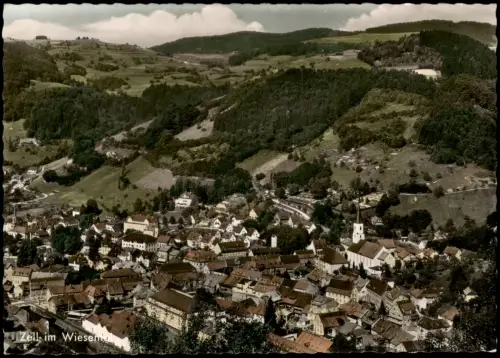 Ansichtskarte Zell im Wiesental Totale - Colorfotokarte 1971