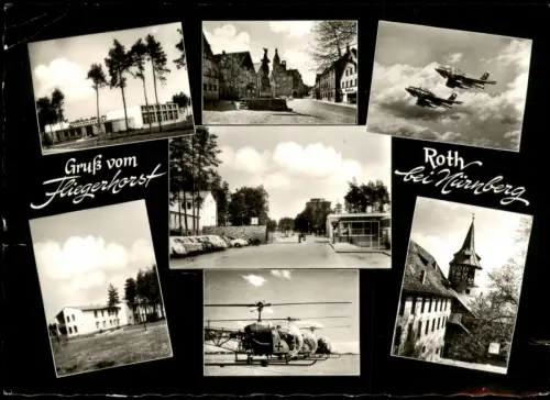 Ansichtskarte Roth bei Nürnberg Fliegerhorst Militär Fotokarte 1972