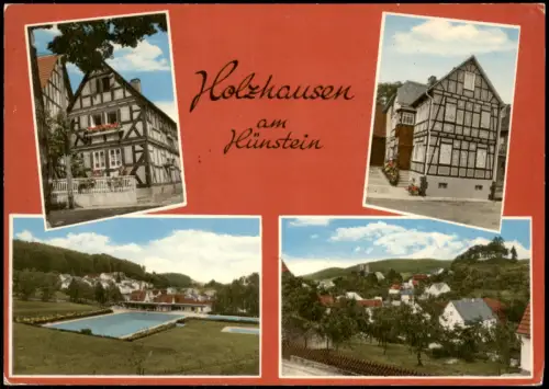 Holzhausen am Hünstein Stadtansichten Fachwerkhaus Schwimmbad 1971