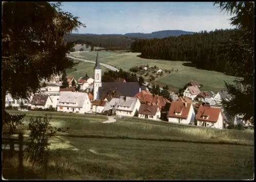 Ansichtskarte Schönwald im Schwarzwald Stadtpartie 1964