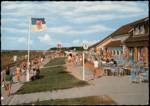 Ansichtskarte Sahlenburg-Cuxhaven Strand Promenade Restaurant Löwenbräu 1969