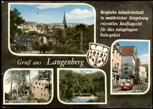Ansichtskarte Langenberg (Rheinland)-Velbert Stadt Schwimmbad Straße 1972