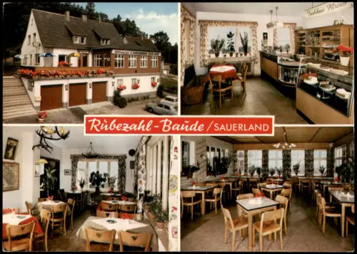 Ansichtskarte Letmathe-Iserlohn Mehrbild Rübezahl-Baude Gastraum 1976