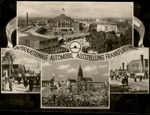 Ansichtskarte Frankfurt Main IAA Automobil Ausstellung 1957  gel. Sonderstempel