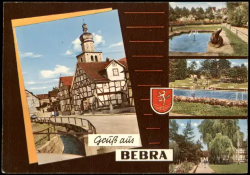 Ansichtskarte Bebra Straße Parkanlage 1971